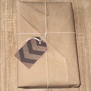 Mystery book NEW fiction hardcover Brown Gift wrap